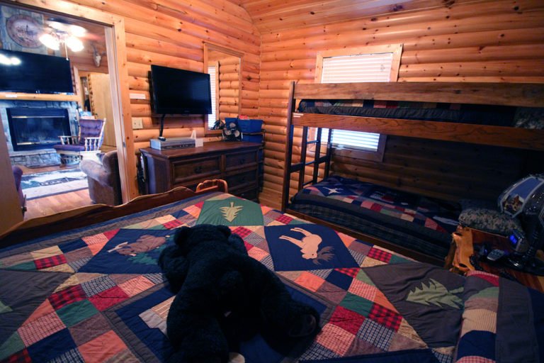 View 1 Guest Bedroom Old West Log Cabin