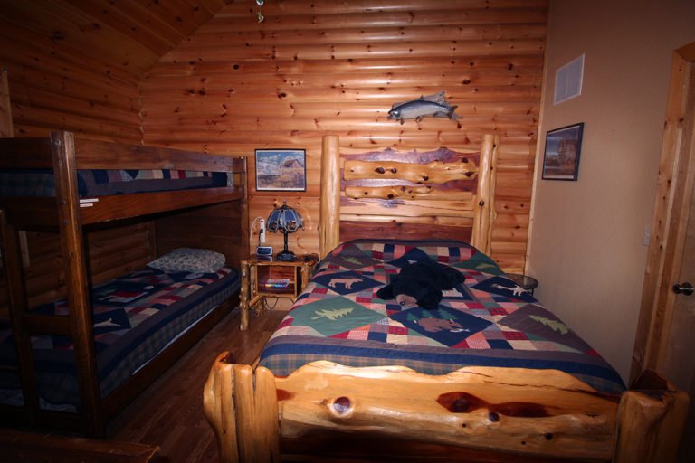View 2 Guest Bedroom Old West Log Cabin
