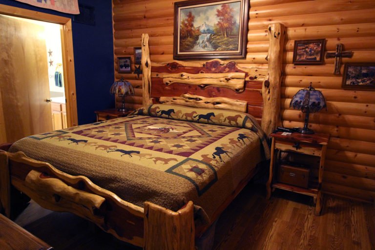 Master Bedroom View #2 Old West Log Cabin