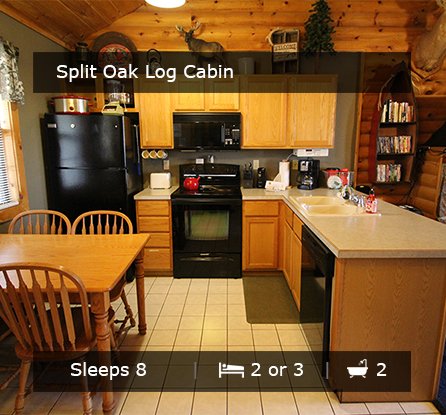 Split Oak Log Cabin - Vacation Rentals Branson MO