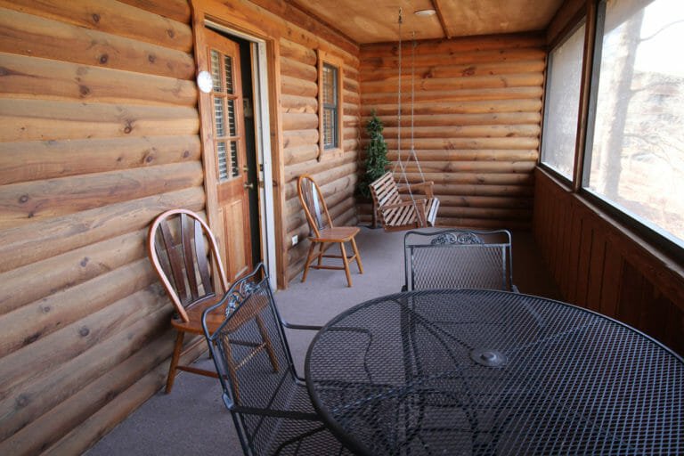 Back Porch Serenity Log Cabin